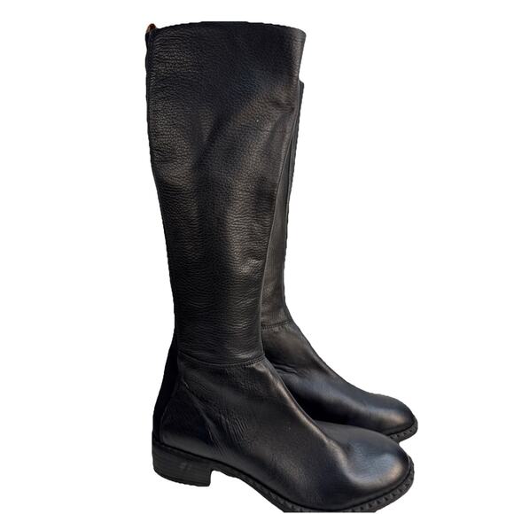 Gentle Souls by Kenneth Cole Womens Size 10 Chelsea KneeHigh Boots Black Leather - Picture 1 of 9